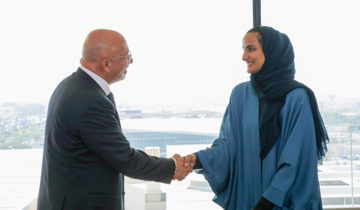 CEO of Qatar Foundation Meets UK Education Secretary